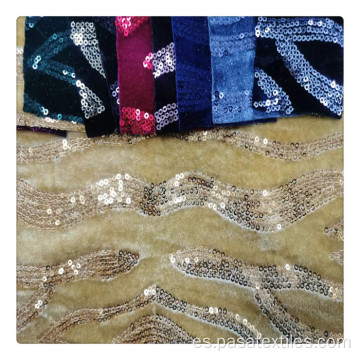2023 NUEVO diseño Fashion Fashion Fabric Velvet Velvet Multi Fabric Turkey Bordado Bordado de cebra Pegado Fabricación